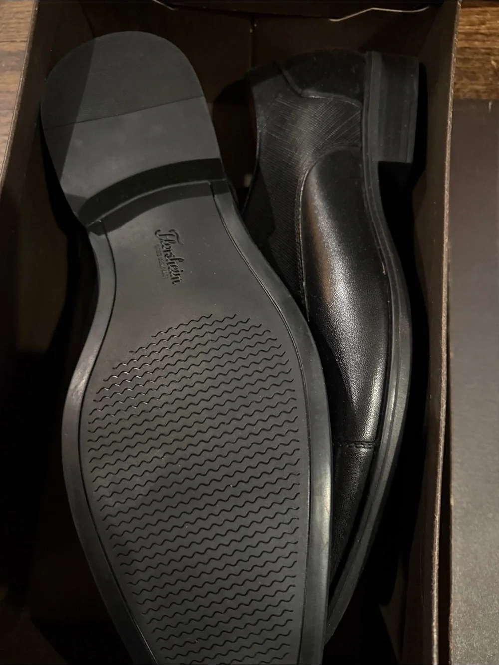 Florsheim - Jackson Black Leather Cap-Toe Derby Dress Shoes